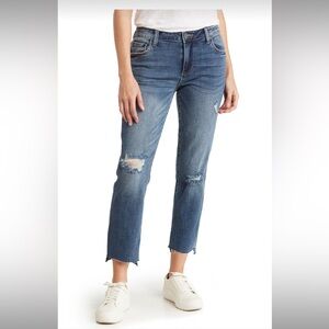 KUT from the Kloth Reese raw hem jeans